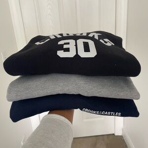 Bundle of 3 Crooks & Castles Sweatshirts / Hoodie